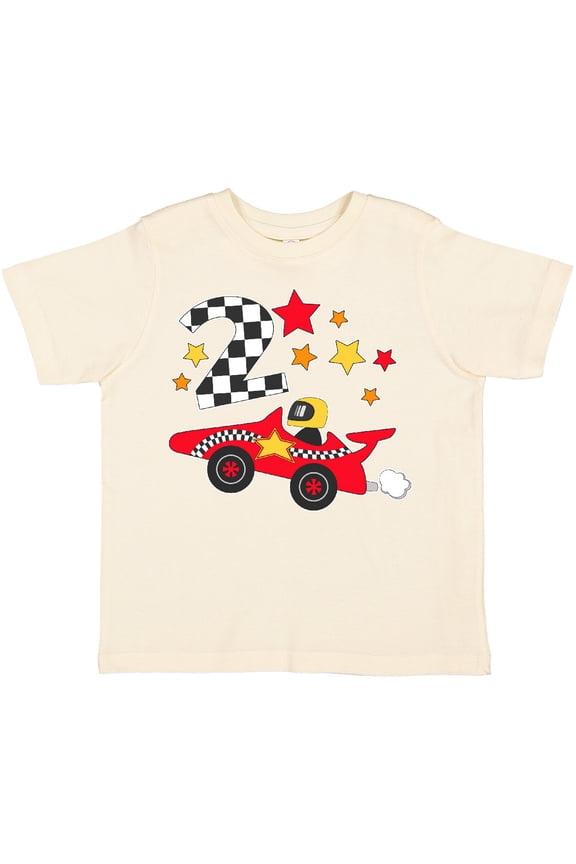 Happy 2nd Birthday Red Racing Car Boys or Girls Toddler T-Shirt