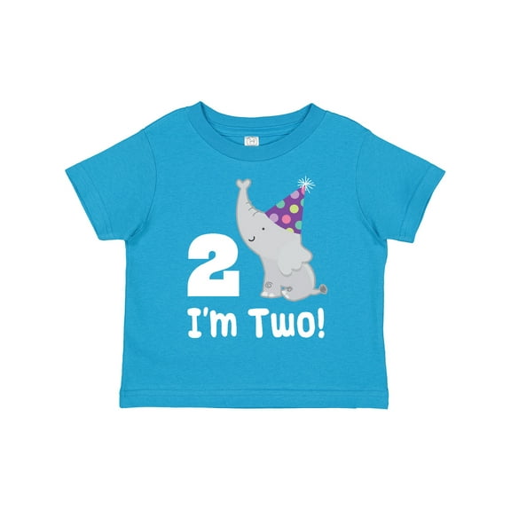 Inktastic Happy 2nd Birthday Zoo Elephant Boys or Girls Toddler T-Shirt