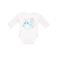 thumbnail image 1 of Inktastic Happy 2nd Birthday with Cute Narwhal Stars and Bubbles Boys or Girls Long Sleeve Baby Bodysuit, 1 of 5