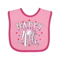 thumbnail image 1 of Inktastic Happy 4th- Fourth of July Firework Boys or Girls Baby Bib, 1 of 4