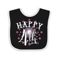 thumbnail image 1 of Inktastic Happy 4th Fourth of July Firework Boys or Girls Baby Bib, 1 of 4