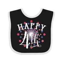 Inktastic Happy 4th Fourth of July Firework Boys or Girls Baby Bib