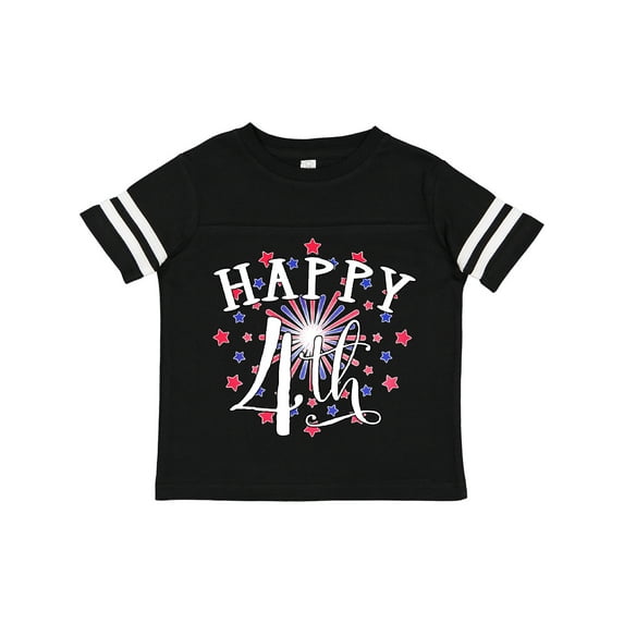 Inktastic Happy 4th- Fourth of July Firework Boys or Girls Toddler T-Shirt