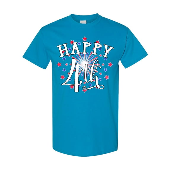 Inktastic Happy 4th Fourth of July Firework T-Shirt