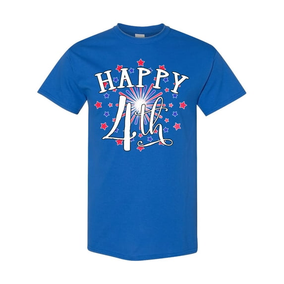 Inktastic Happy 4th Fourth of July Firework T-Shirt