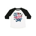 thumbnail image 1 of Inktastic Happy 4th of July with Patriotic Flamingo Boys or Girls Toddler T-Shirt, 1 of 5