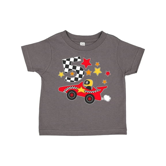 Inktastic Happy 5th Birthday -red Racing Car Boys or Girls Toddler T-Shirt