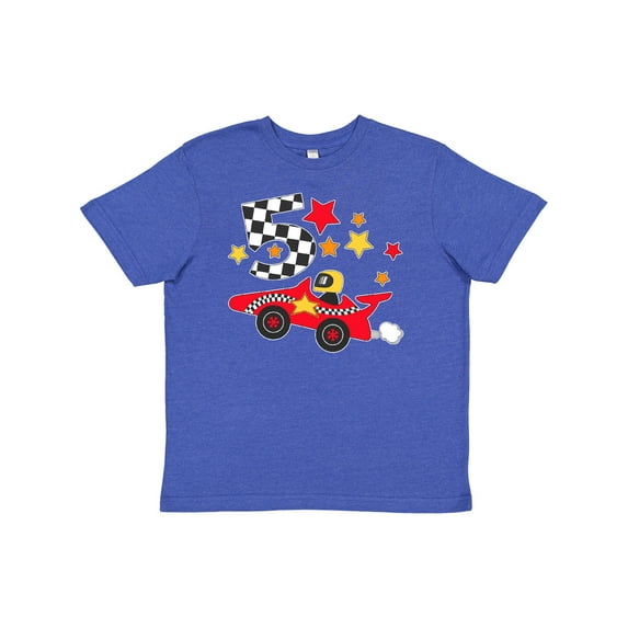 Inktastic Happy 5th Birthday -red racing car Youth T-Shirt