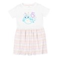 thumbnail image 1 of Inktastic Happy 5th Birthday with Cute Narwhal Stars and Bubbles Girls Toddler Dress, 1 of 5