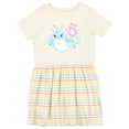 thumbnail image 1 of Inktastic Happy 5th Birthday with Cute Narwhal Stars and Bubbles Girls Toddler Dress, 1 of 5