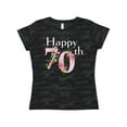 thumbnail image 1 of Inktastic Happy 70th Birthday with Roses Women's T-Shirt, 1 of 5