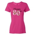 thumbnail image 1 of Inktastic Happy 80th Birthday with Roses Women's T-Shirt, 1 of 5