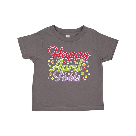 Inktastic Happy April Fools with Colorful Dots Boys or Girls Toddler T-Shirt