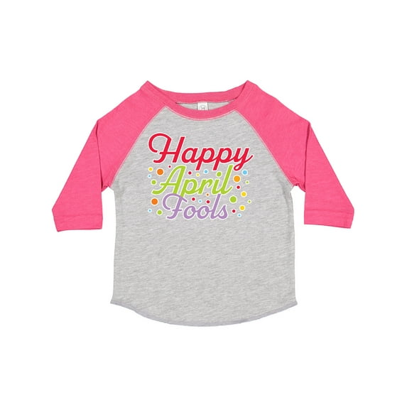 Inktastic Happy April Fools with Colorful Dots Boys or Girls Toddler T-Shirt