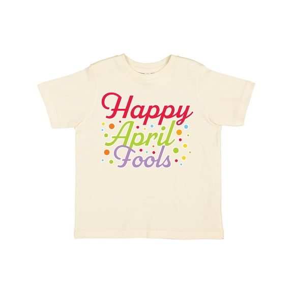 Inktastic Happy April Fools with Colorful Dots Boys or Girls Toddler T-Shirt