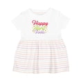 thumbnail image 1 of Inktastic Happy April Fools with Colorful Dots Girls Baby Dress, 1 of 5