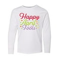 thumbnail image 1 of Inktastic Happy April Fools with Colorful Dots Long Sleeve Youth T-Shirt, 1 of 5