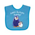 thumbnail image 1 of Inktastic Happy Birthday, Auntie- Cute Penguins Boys or Girls Baby Bib, 1 of 4