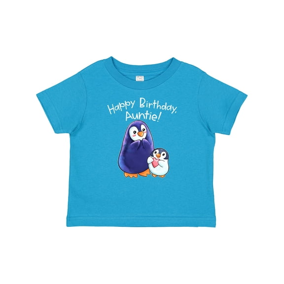 Inktastic Happy Birthday, Auntie- Cute Penguins Boys or Girls Baby T-Shirt