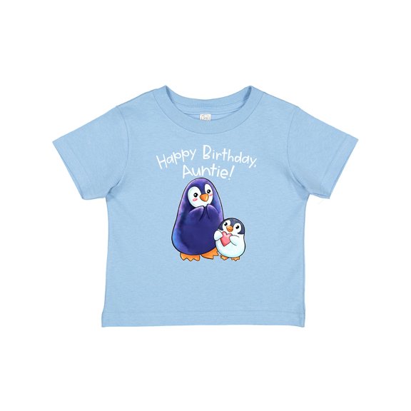Inktastic Happy Birthday, Auntie- Cute Penguins Boys or Girls Baby T-Shirt
