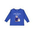 thumbnail image 1 of Inktastic Happy Birthday, Auntie Cute Penguins Boys or Girls Long Sleeve Toddler T-Shirt, 1 of 5