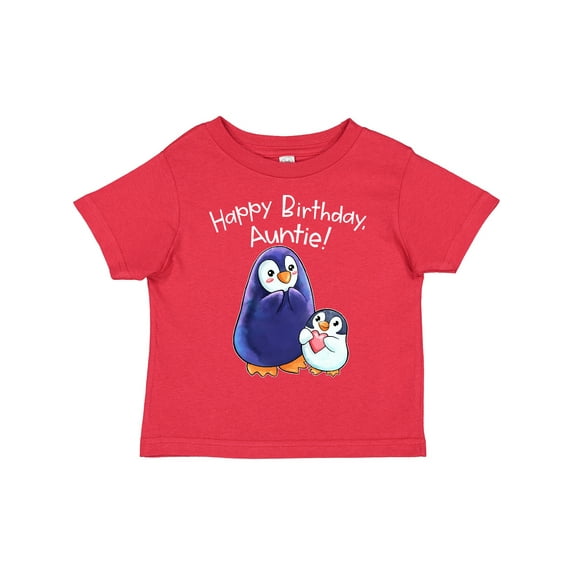 Inktastic Happy Birthday, Auntie Cute Penguins Boys or Girls Toddler T-Shirt