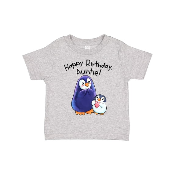Inktastic Happy Birthday, Auntie- Cute Penguins Boys or Girls Toddler T-Shirt