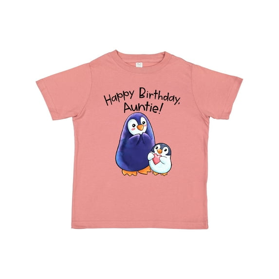 Inktastic Happy Birthday, Auntie- Cute Penguins Boys or Girls Toddler T-Shirt