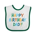 thumbnail image 1 of Inktastic Happy Birthday Dad Boys or Girls Baby Bib, 1 of 4