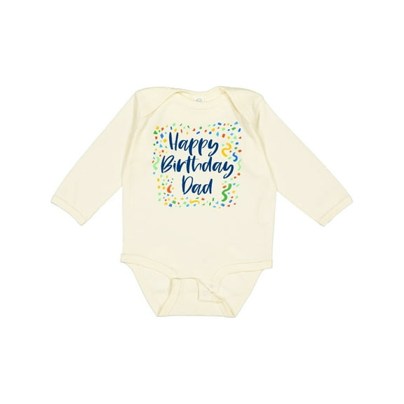 Inktastic Happy Birthday Dad Boys or Girls Long Sleeve Baby Bodysuit