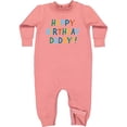 thumbnail image 1 of Inktastic Happy Birthday Daddy Baby Fleece Romper, 1 of 4