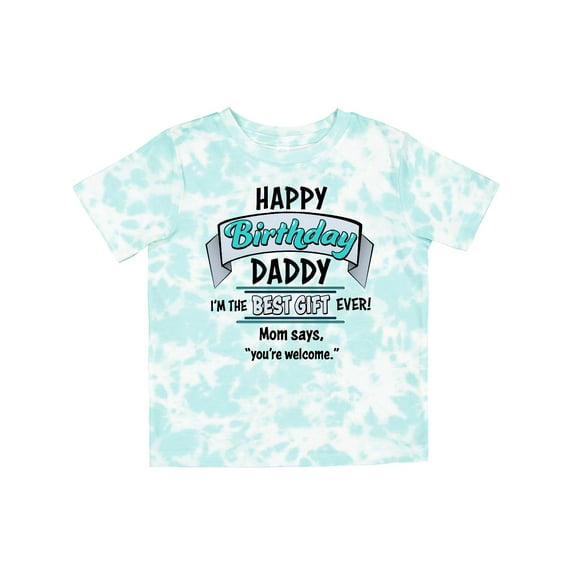 Inktastic Happy Birthday, Daddy Best Ever in Blue Boys or Girls Toddler T-Shirt