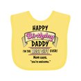 thumbnail image 1 of Inktastic Happy Birthday, Daddy Best Ever in Pink Boys or Girls Baby Bib, 1 of 4