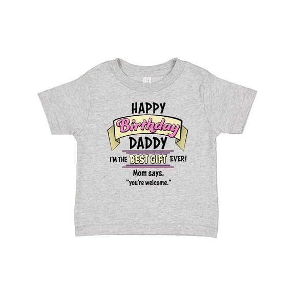 Inktastic Happy Birthday, Daddy Best Ever in Pink Boys or Girls Baby T-Shirt