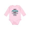 thumbnail image 1 of Inktastic Happy Birthday, Daddy Best Ever in Blue Boys or Girls Long Sleeve Baby Bodysuit, 1 of 5