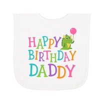 Inktastic Happy Birthday Daddy Boy Girl Party Baby Terry Cloth Bib