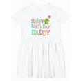 thumbnail image 1 of Inktastic Happy Birthday Daddy Boy Girl Party Girls Toddler Dress, 1 of 5