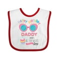 thumbnail image 1 of Inktastic Happy Birthday Daddy Boys or Girls Baby Bib, 1 of 4