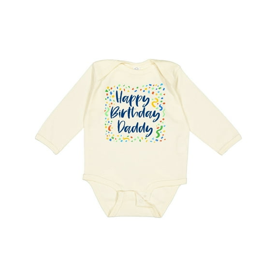 Inktastic Happy Birthday Daddy Boys or Girls Long Sleeve Baby Bodysuit