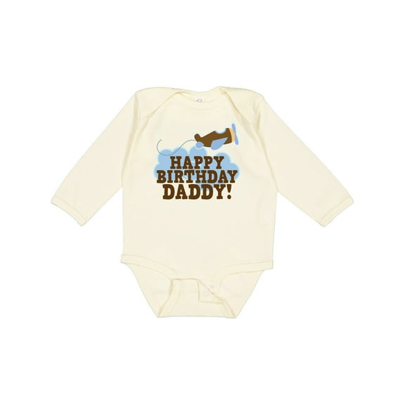 Inktastic Happy Birthday Daddy Boys or Girls Long Sleeve Baby Bodysuit