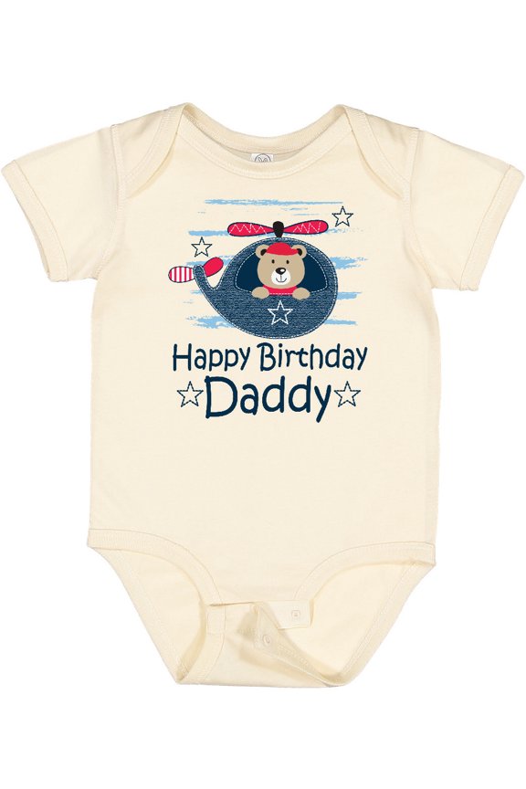 Happy Birthday Daddy Cute Boy Boys Baby Bodysuit