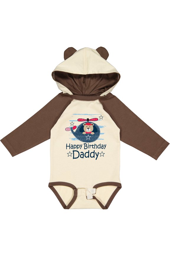 Happy Birthday Daddy Cute Boy Boys Long Sleeve Baby Bodysuit