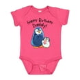 thumbnail image 1 of Inktastic Happy Birthday, Daddy Cute Penguins Boys or Girls Baby Bodysuit, 1 of 5