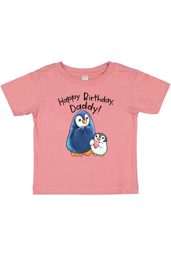 Happy Birthday, Daddy Cute Penguins Boys or Girls Baby T-Shirt