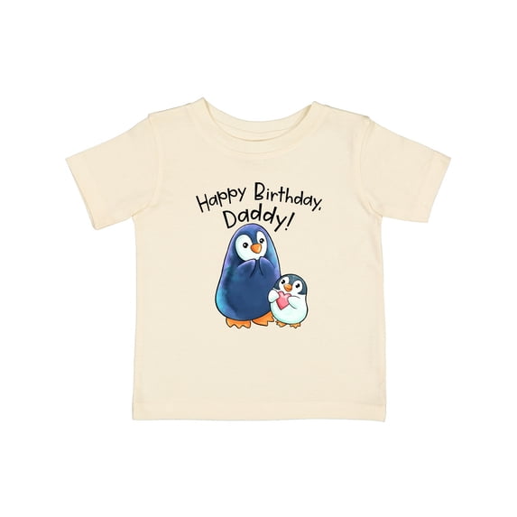 Inktastic Happy Birthday, Daddy Cute Penguins Boys or Girls Baby T-Shirt