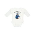 thumbnail image 1 of Inktastic Happy Birthday, Daddy Cute Penguins Boys or Girls Long Sleeve Baby Bodysuit, 1 of 5