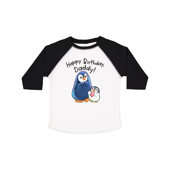 Inktastic Happy Birthday, Daddy- Cute Penguins Boys or Girls Toddler T-Shirt
