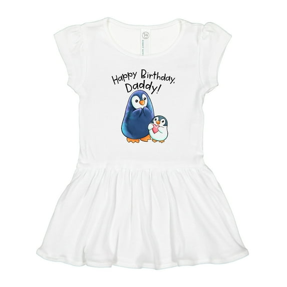 Inktastic Happy Birthday, Daddy- Cute Penguins Girls Toddler Dress