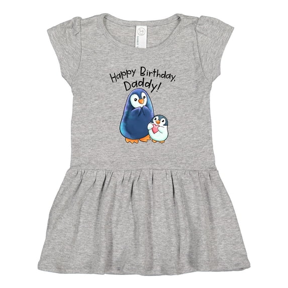 Inktastic Happy Birthday, Daddy- Cute Penguins Girls Toddler Dress