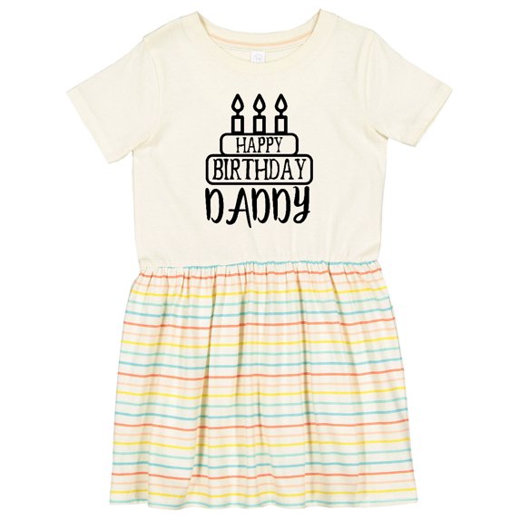 Inktastic Happy Birthday Daddy Girls Toddler Dress